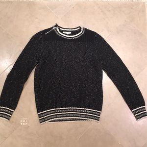 Maje textured neck zip sweater